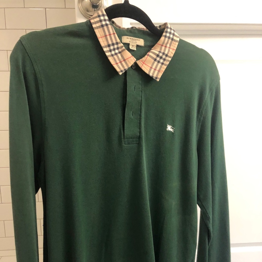 Burberry long sleeve polo shirt